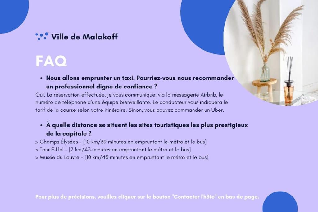 Appartement Cosy I Proche De La Porte De Versailles Paris Малакоф Екстериор снимка